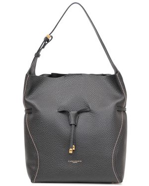 Gianni Chiarini Tassen ,Zwart ,Leer Sienna Schoudertas