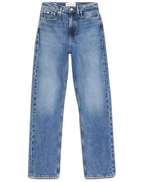 Calvin Klein Hoge Taille Jeans Voor Vrouwen - Blauw