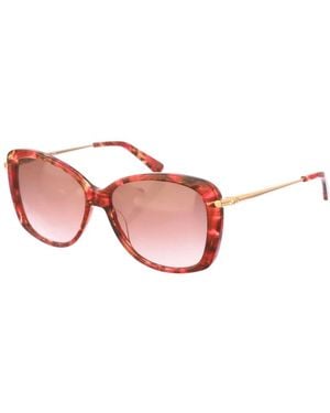 Longchamp Accessoires ,Bruin ,Butterfly Stijl Acetaat Zonnebril - Roze