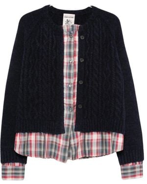 Semicouture Truien & Vesten ,Blauw ,Cardigans - Zwart