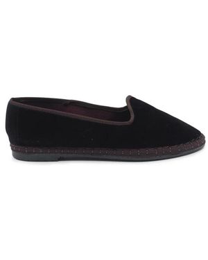 Flabelus Schwarze Samt Hausschuhe Für Damen