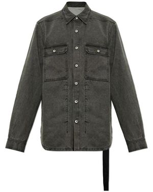 Rick Owens Overhemden ,Grijs ,Katoen Overshirt