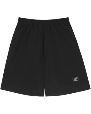 MM6 by Maison Martin Margiela Schwarze Sport Bermuda Shorts Mit Logo