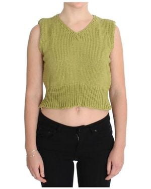 Pink Memories V-Neck Knitwear - Green