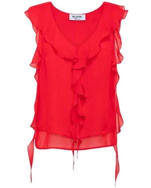 Blugirl Blumarine Sleeveless Tops - Red