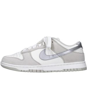 Nike Fitness ,Grijs ,Leer Dunk Low - Wit