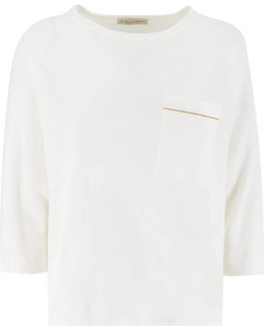 Le Tricot Perugia Long Sleeve Tops - Wit