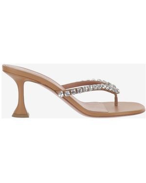 AMINA MUADDI Heeled Mules - Blanco