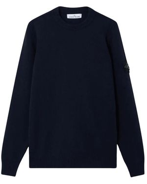 Stone Island Truien & Vesten ,Blauw ,Wol Lambswool Crewneck