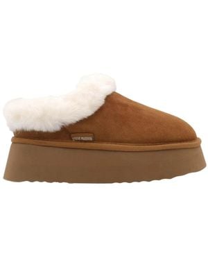 Steve Madden Flache Kamel Schuhe Mit Weicher Spitze - Braun