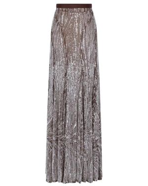 Rabanne Rokken ,Grijs ,Polyester Maxi-Rok Met Versiering - Bruin
