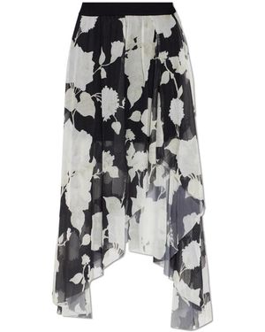 AllSaints Loria Raw Edge Maxi Rock - Schwarz