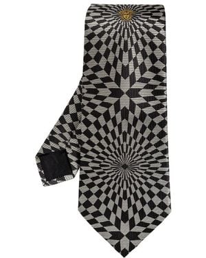 Versace Seidenkrawatte Mit Medusa-Kopf - Schwarz