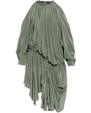 Balmain Zijden Jurk Zonder Mouwen - Groen