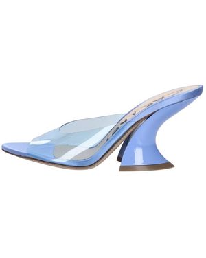 Casadei Schoenen ,Blauw ,Satijn Elodie Mules Met Hak