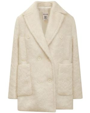 Semicouture Double-Breasted Coats - Neutro