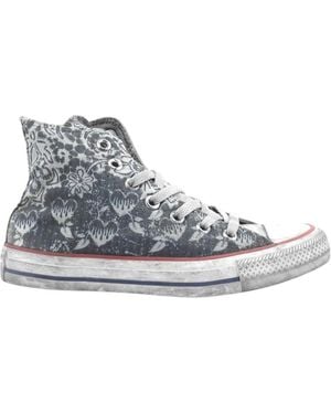 Converse Schoenen ,Grijs ,Sneakers - Blauw