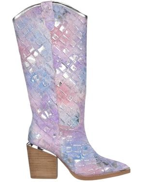 Alma En Pena. Cowboy & Biker Boots - Purple