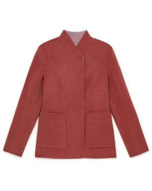 Maliparmi Jassen ,Rood ,Wol Double Wool Jacket