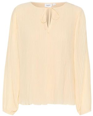 Saint Tropez Creme Bluse Mit Einzigartigem Stil - Natur