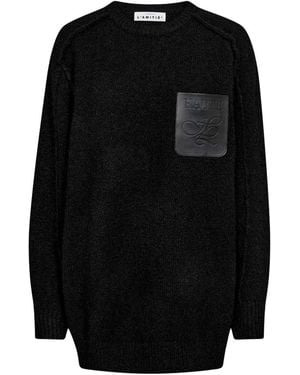 Haute L'Amitié Truien & Vesten ,Grijs ,Ronde Hals Gebreide Kleding - Zwart