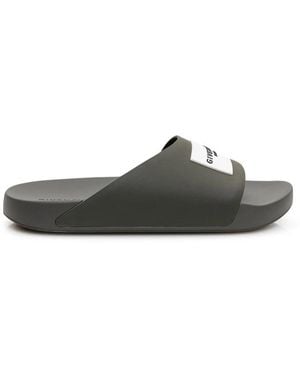 Givenchy Label Slide Mules - Grün