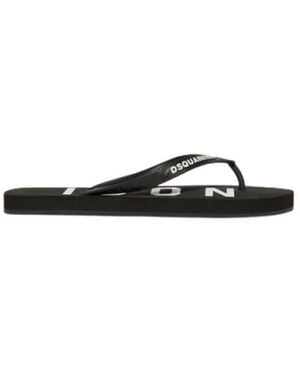 DSquared² Schoenen ,Zwart ,Icon Flip Flops