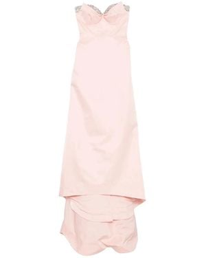 McQueen Rosa Trägerloses Verziertes Schichtrock - Pink