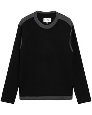 MM6 by Maison Margiela Round-Neck Knitwear - Black