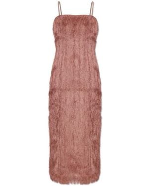 Balmain Kleedjes ,Roze ,Jurk Met Franjes