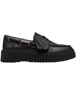 Clarks Torhill Boat - Schwarz