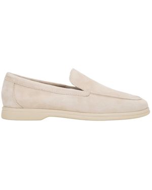 Frau Lichtbeige Loafers Van Premium Italiaans Velours Er00119944 - Wit