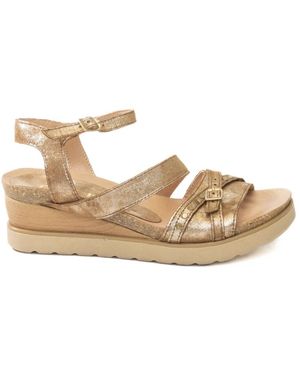Mjus Platinum Gelamineerde Sandaal - Metallic
