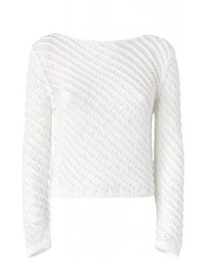Pinko Round-Neck Knitwear - Blanc