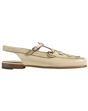 Hereu Roqueta Slingback T-Bar Loafer - Natur