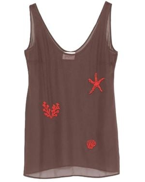 MC2 Saint Barth Short Dresses - Brown