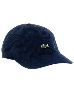 Lacoste Baumwoll-Velours-Cap - Blau