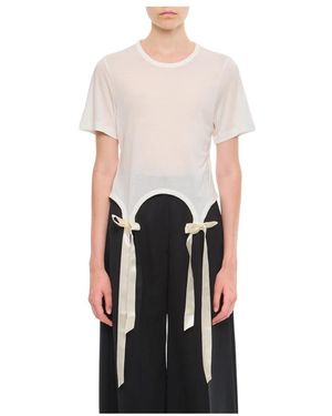 Simone Rocha Tops ,Wit ,T-Shirts - Zwart