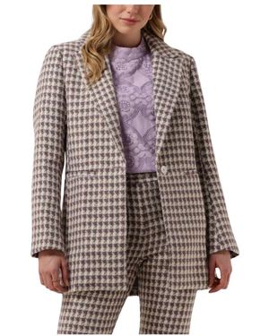 Another Label Jassen ,Paars ,Polyester Phillou Blazer - Bruin