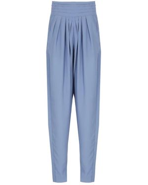 Lanvin Broeken ,Blauw ,Leer Tapered Broeken