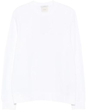 Calvin Klein Sweatshirt Met Ronde Hals En Lange Mouwen - Wit