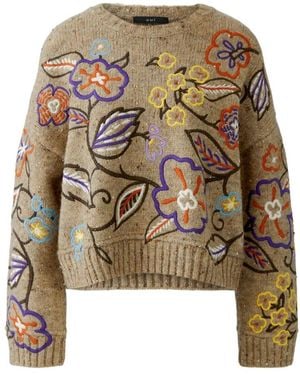 Ouí Rundhals-Strickpullover - Braun