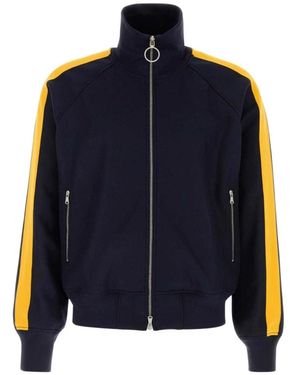 1989 STUDIO Fitness ,Blauw ,Wol Side Band Jacket Zip Up