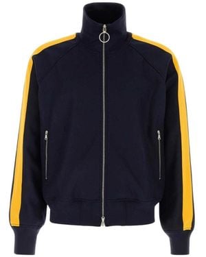 1989 STUDIO Fitness ,Blauw ,Wol Side Band Jacket Zip Up