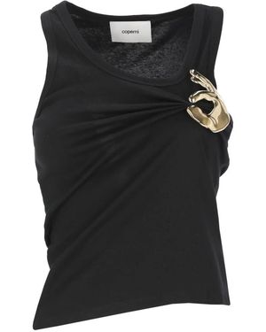 Coperni Emoji Metal-Embellished Katoenen Tanktop - Zwart