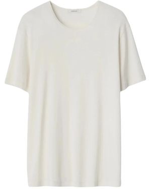 Lemaire Tops ,Katoen U Neck Tee - Wit