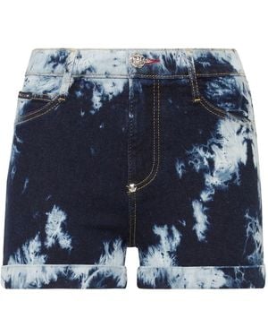 Philipp Plein Denim Shorts - Blau