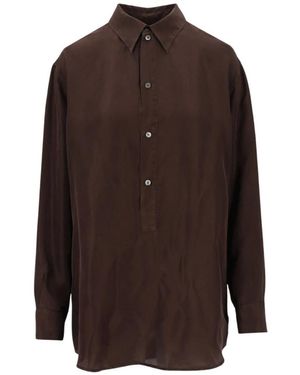Barena Camillo Zijden Shirt - Bruin