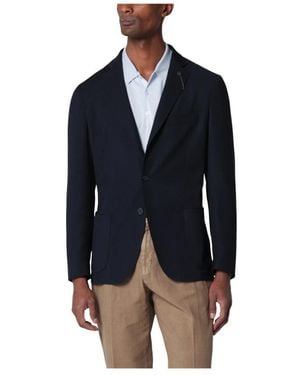 Santaniello Jassen ,Zwart ,Leer Giacca Sartoriale - Blauw
