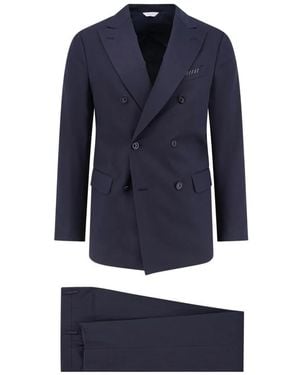 Boglioli Kostuums ,Blauw ,Katoen Double-Breasted Suit